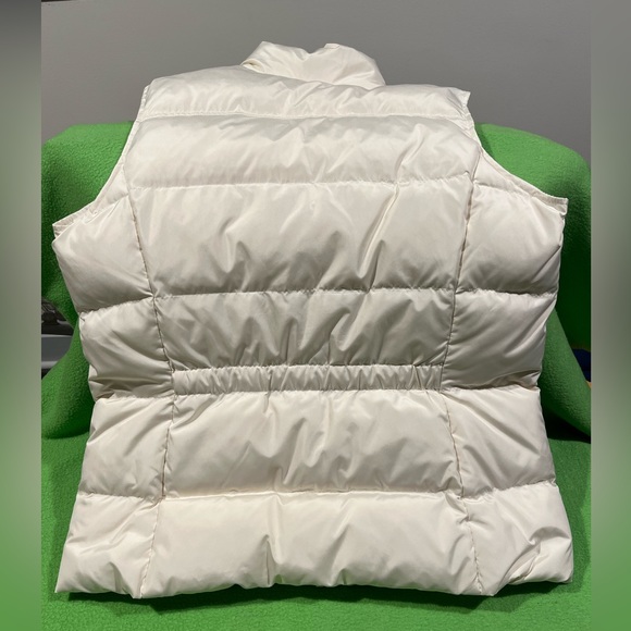 Lands’ End Cream Full Zip Puffer Down Vest - Picture 13 of 13